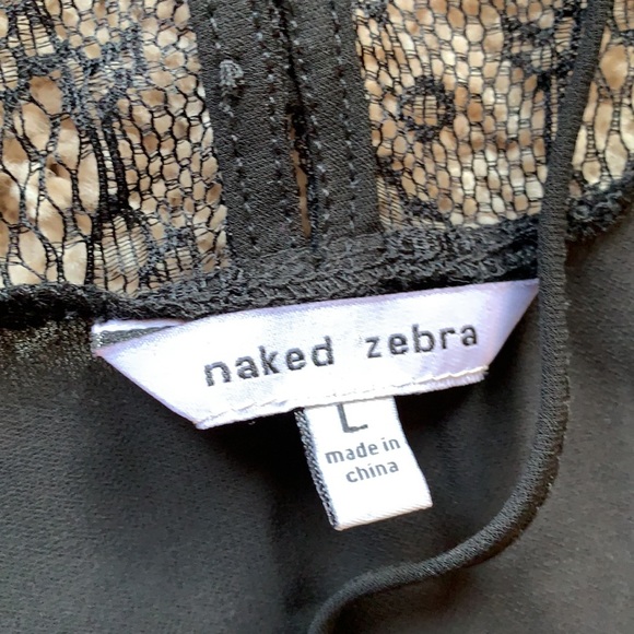 Black racerback tank with lace and button back - Picture 2 of 5